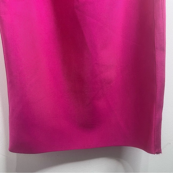 House of CB Hot Pink One Shoulder Bandage Dress Size Large - Picture 12 of 16